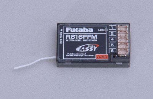 Futaba R616FFM Receiver - 6 Channel 2.4GHz Parkfly (Molex Connectors)