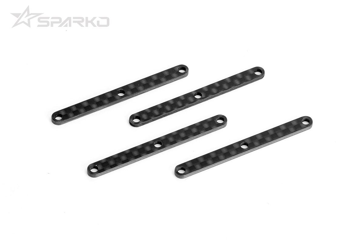 Sparko F8 Carbon Fiber Front Upper Arm Inserts (R=L) 1.5Mm (4Pcs)