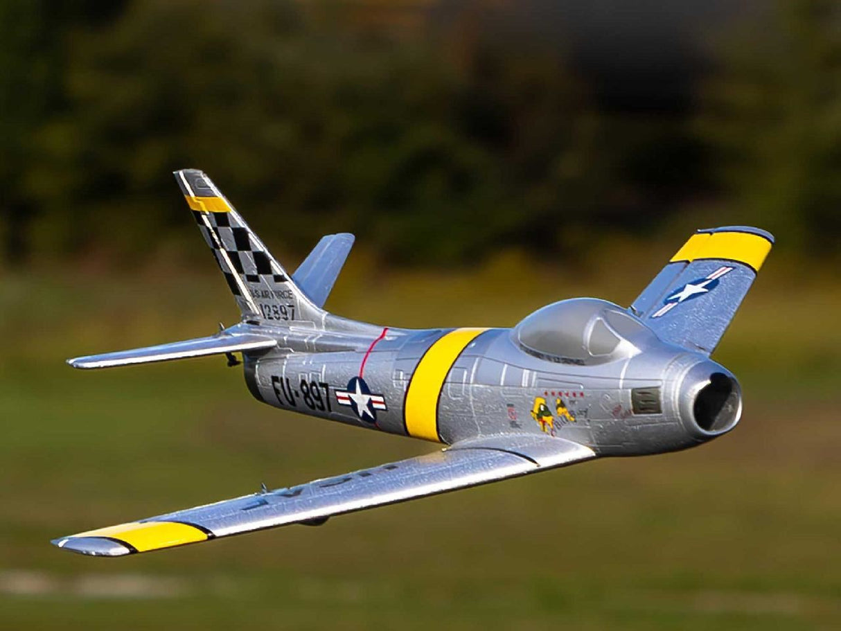 E Flite UMX F-86 Sabre 30mm EDF Jet BNF Basic with AS3X and SAFE Sel