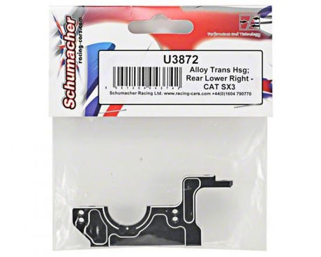 Schumacher Alloy Trans Hsg; Rear Lower Right - CAT SX3