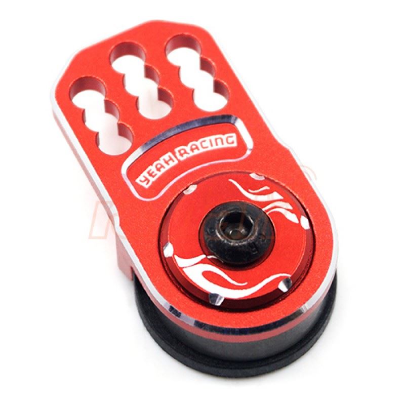 Yeah Racing Aluminum Plate Servo Saver Red