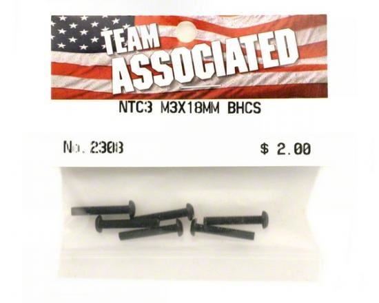 Team Associated NTC3 M3 X 18mm Button Head Screws