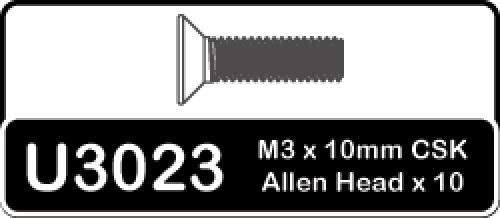 Speed Pack - M3x10 Csk Allen Hi-T (pk 6)