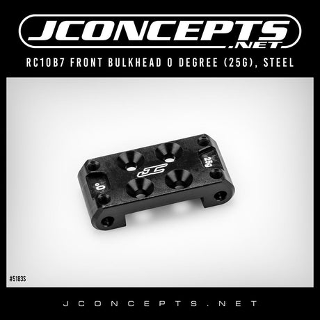 Rc10B7 Front Bulkhead 0 Degree 25G Steel