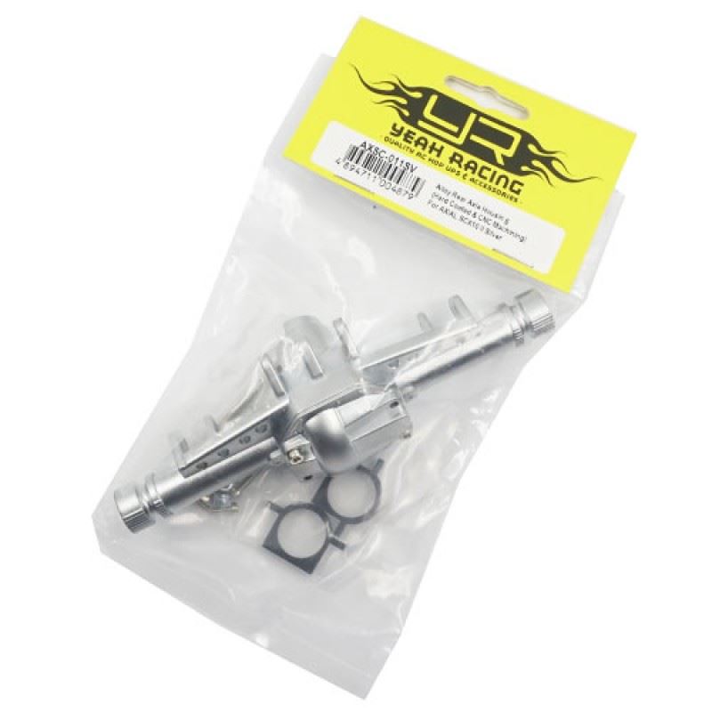 Yeah Racing Hard Coated Alloy Front/ Rear Axle Housing For AXIAL SCX10 II Silver
