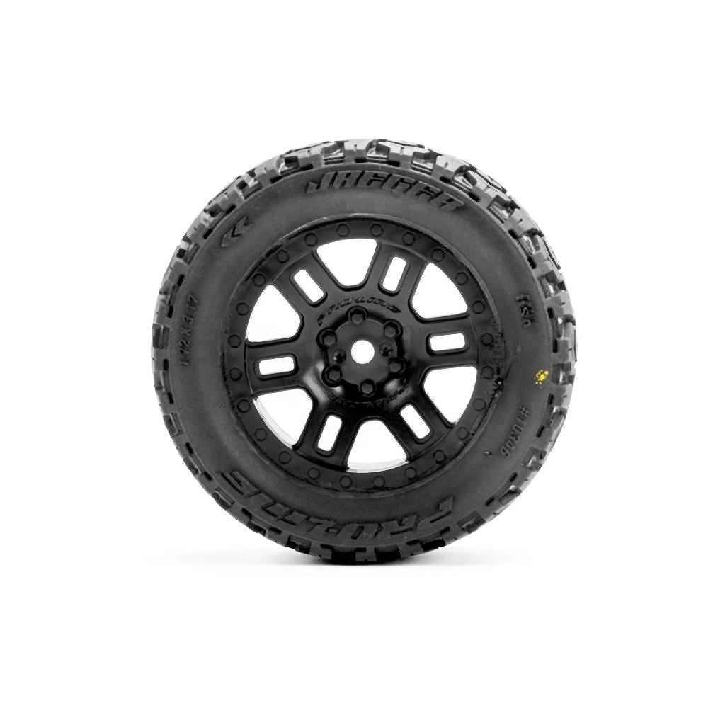 Pro-Line Jaeger Front/Rear Mt Tires Mtd 12Mm Black Split Six (2): Arr