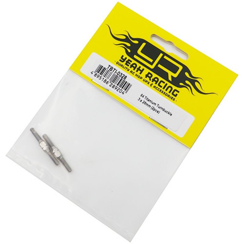 Yeah Racing 64 Titanium Turnbuckle 3x28mm 2pcs