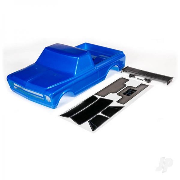 Traxxas Body, Chevrolet C10 (blue) (includes wing decals)