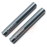 Yeah Racing Threaded Aluminum M3 Link Pipe 6x45mm 2pcs GunMetal