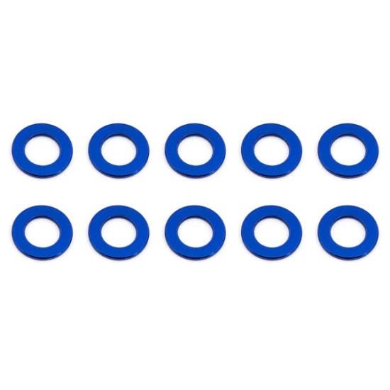ASSOCIATED BALLSTUD WASHERS 5.5 x 0.5mm BLUE ALUMINIUM x10