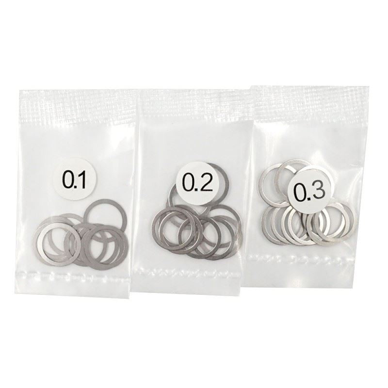 Yeah Racing 8x10mm Stainless Steel Spacer Set 0.1 0.2 0.3mm