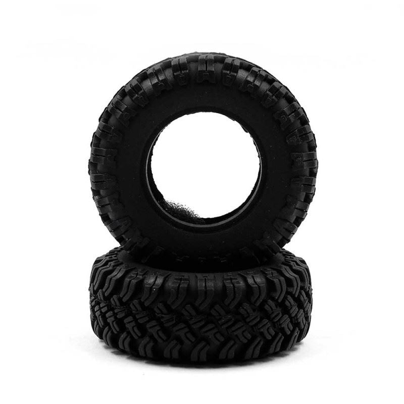 Yeah Racing 1.0 Inch Rock Medium Soft Micro Tire w/ Foam 2pcs For Axial SCX24 1/24 RC