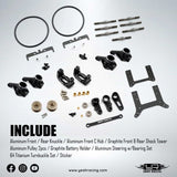 Yeah Racing Aluminum & Carbon Essential Conversion Kit Black For Yokomo 870C Super Dog Fighter Yz10 2023