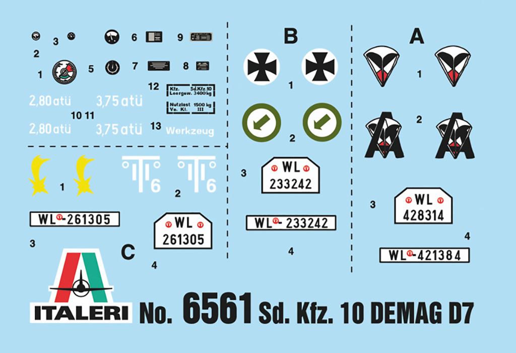 Italeri Demag D7 with Germ. Paratr. RR