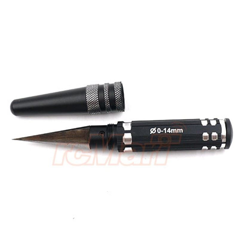 Yeah Racing Aluminum Body Mounting Hole Reamer 0-14mm Black