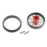 Pro 1/4 Pro-Spec Aluminum V2 Bead Rear Wheel Black/Red (1): Prom