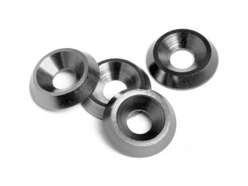 HPI Cone Washer 3X9X2mm (Gunmetal/4Pcs)
