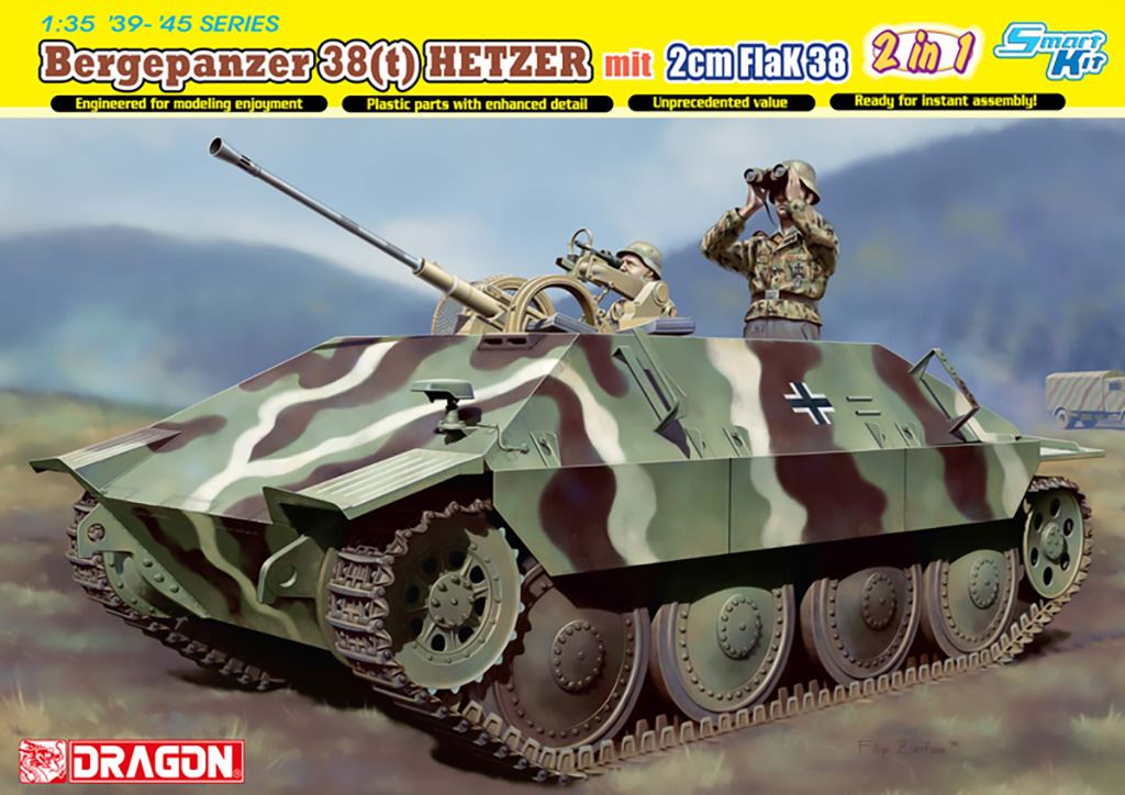 Dragon 1/35 Bergepanzer 38(t) Hetzer mit 2cm FlaK 38  (with Interior)with Bonus items’