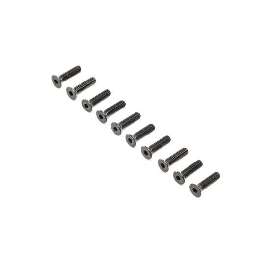 Losi Flat Head Screws, Stl, BO, M4 x 16mm (10) (Losi255017)