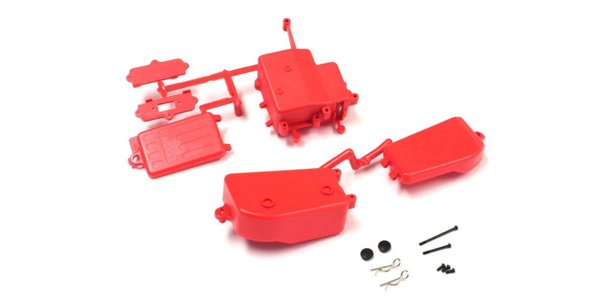 Receiver And Battery Box Kyosho Inferno Mp9-Mp10 - Red