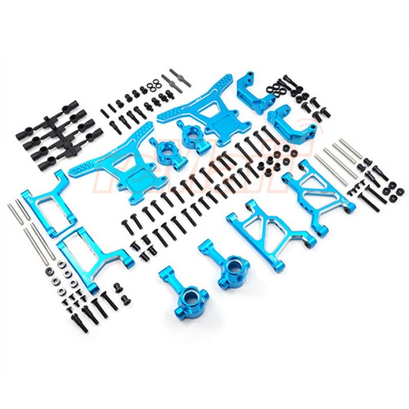 Yeah Racing Aluminum Long-Span Suspension Arms and Knuckles Performance Upgrade Kit For Tamiya WR02/WR02G/GF01
