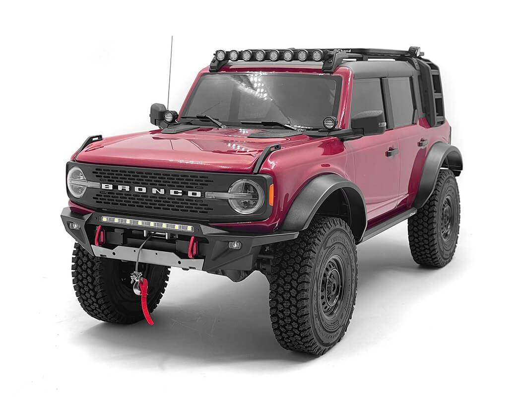 RC4WD ROOK METAL FRONT BUMPER WITH LED FOR TRAXXAS TRX-4 2021 BRONCO