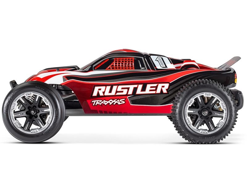Traxxas Rustler XL-5 RTR Stadium Truck - Red with LED