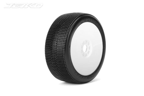 Jetko Lesnar Composite Soft 1:8 Buggy Pre-Glued White Revo Rims (2)