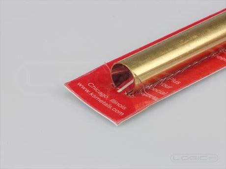 KS 12" Round Brass Tube 1/2" (Pk1) .014 Wall
