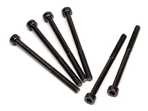 HPI Cap Head Screw M3X42mm (Black/6Pcs)