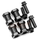 Yeah Racing Aluminum Hex Adaptor 20mm Offset For 12mm Hex Wheels Black 4pcs