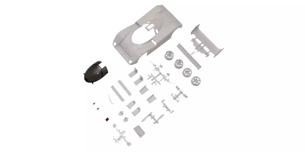 Kyosho Mini-Z Jaguar Xjr-14 White Body Set + 2Wd Rims