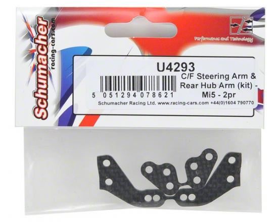 Schumacher C/F Steering Arm & Rear Hub Arm (kit) - Mi5 - 2pr