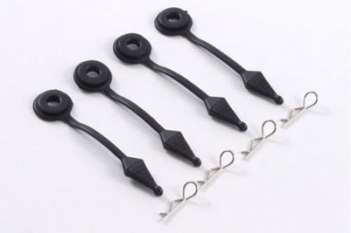 Fastrax Body Pin Holder/Body Protector 4Pcs Medium Black