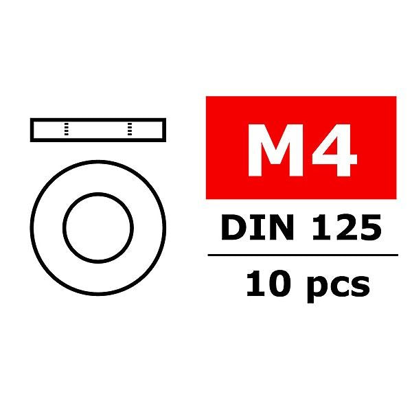 CORALLY WASHER M4 GALVANIZED STEEL 10 PCS