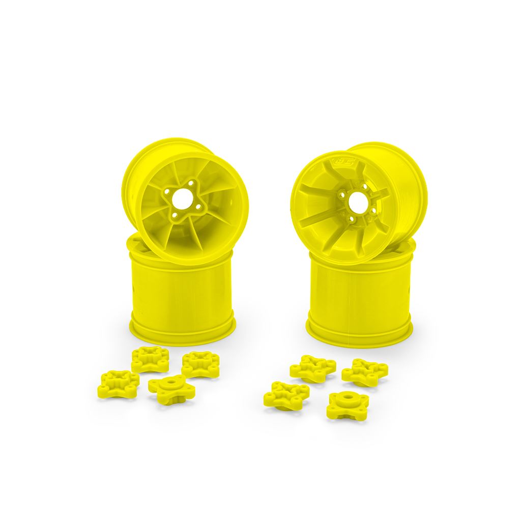 Pioneer - Rc10T 2.2 Rear Wheel Ylw + Adapter 4Pc
