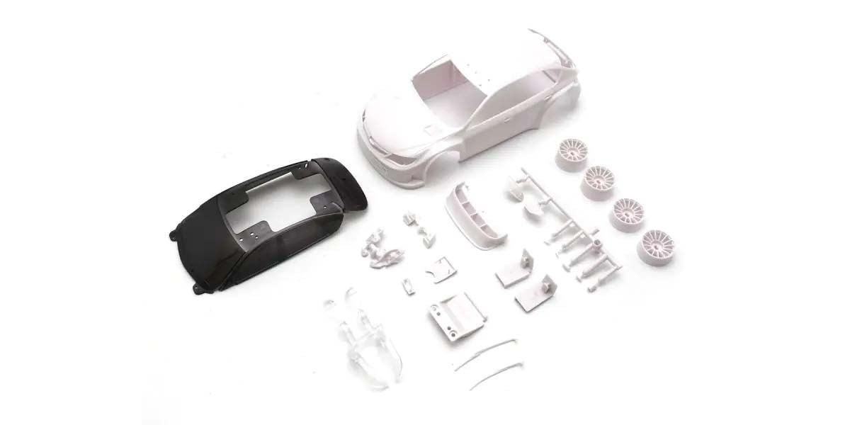 Bodyshell Subaru Impreza Wrc 2008 Mini-Z + 4Wd Rims (White Body)
