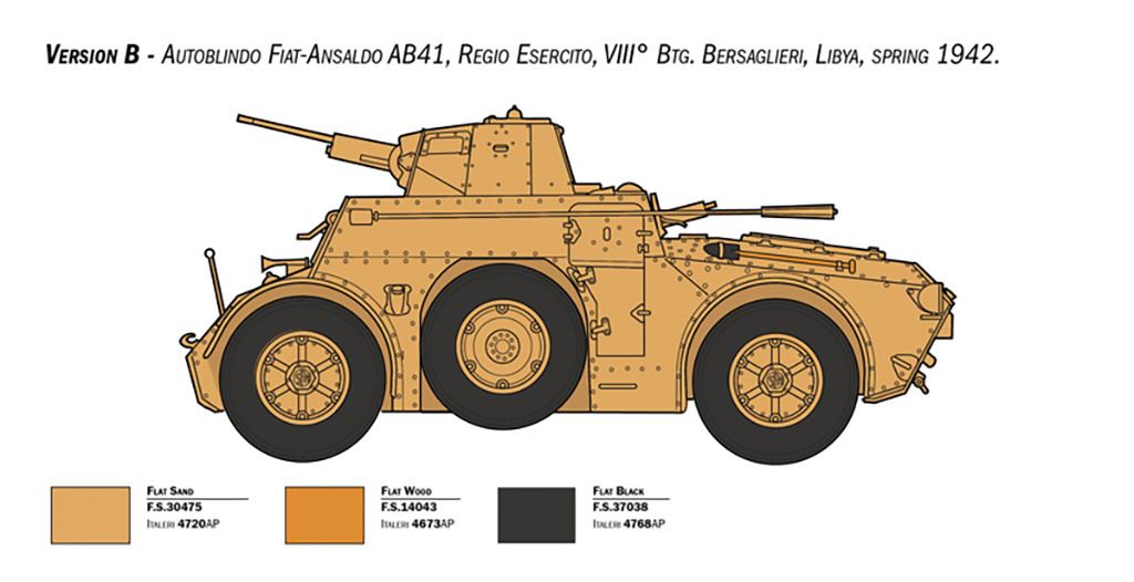 Italeri AB 41 with Bersaglieri Italien Infantry El Almn