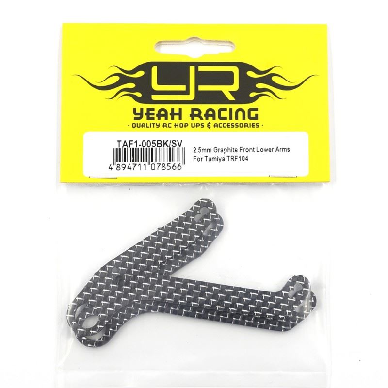 Yeah Racing 2.5Mm Graphite Front Lower Arms For Tamiya Trf104