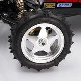 Yeah Racing Aluminum CNC 5 Spoke Rim Set Red For Tamiya 4WD Buggy