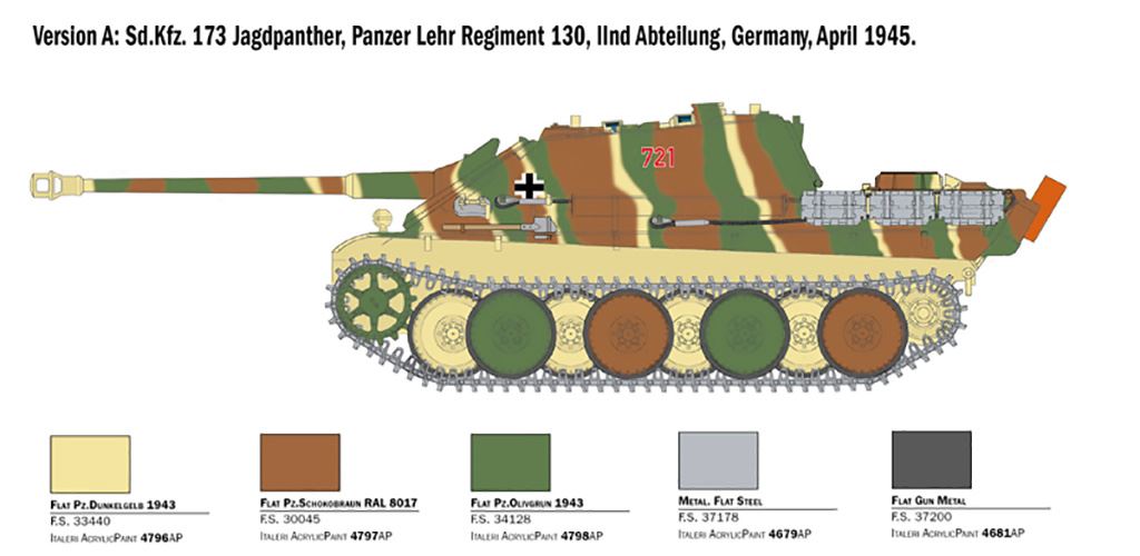 Italeri Jagdpanther with winter crew RR