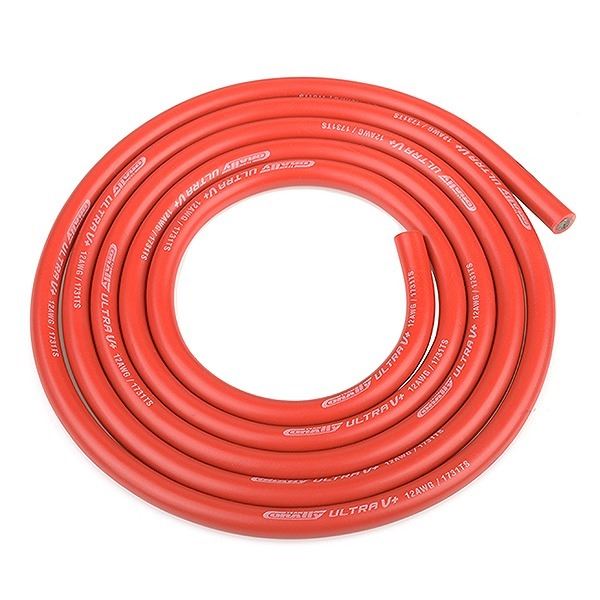 Corally Ultra V+ Silicone Wire Super Flexible Red 12Awg 1731/0.05 Strands Od4.5mm 1M