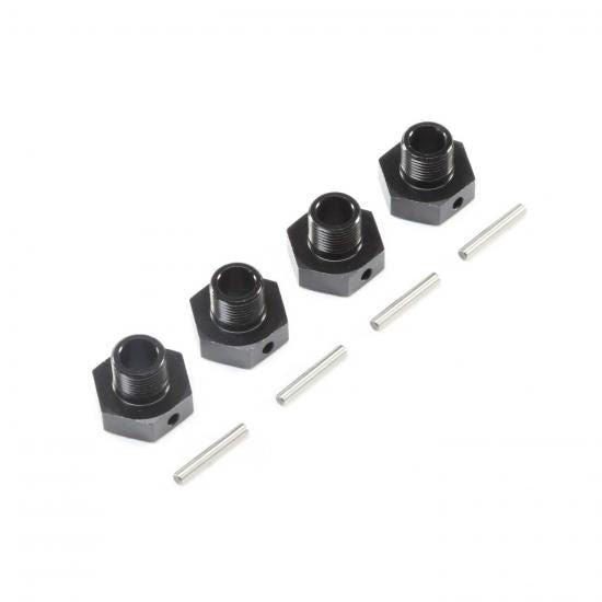 Losi 20mm Wheel Hexes and Pins, BLK (4): Super Baja Rey (Losi252077)