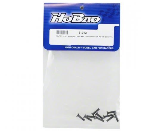 HoBao M3X12mm Hex Socket Countersunk Screws