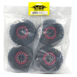 Yeah Racing 1.9 Aluminum CNC F-RG Beadlock Wheels For 1/10 Crawler 4pcs Red