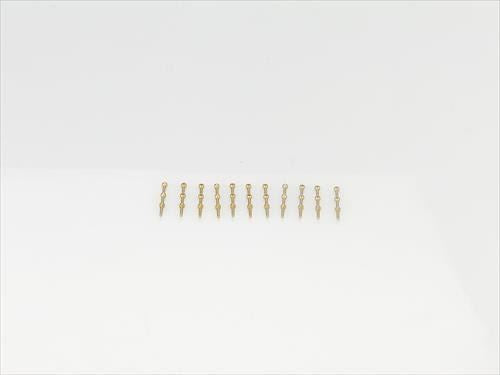 RACTIVE 2 Hole Stanchion, Brass 10mm (Pk10)