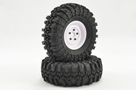 FASTRAX 1:10 CRAWLER SWAMPER 1.9 SCALE WHEEL &#248;118MM TYRE (WHITE)
