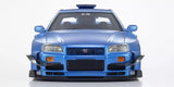 Kyosho 1:18 Samurai Collection Skyline Gt-R R34 Khyzyl Saleem Blue