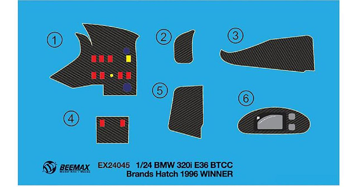 Beemax Etching Detail Parts: Bmw 320 Fina Btcc 96 Winner