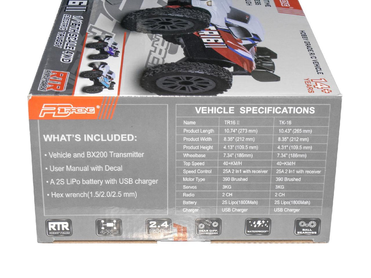 Pd Racing Tk-16 Brushed Rc Truck (Red)